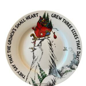 New Set of 4 Dr. Seuss The Grinch’s Small Heart Grew 3 Sizes Salad Plates